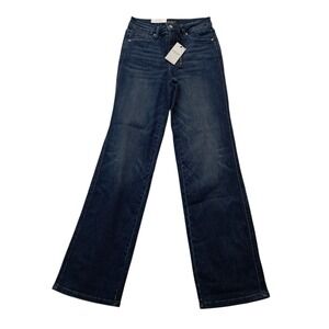 NWT Judy Blue Jeans Womens 5/27 Tall Dark Wash Straight Fit Tummy Control